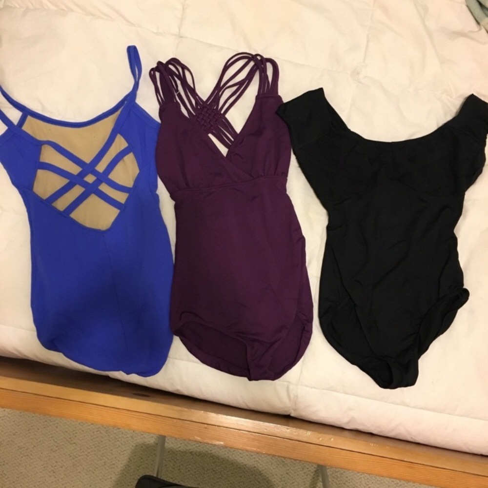 purple leotard only